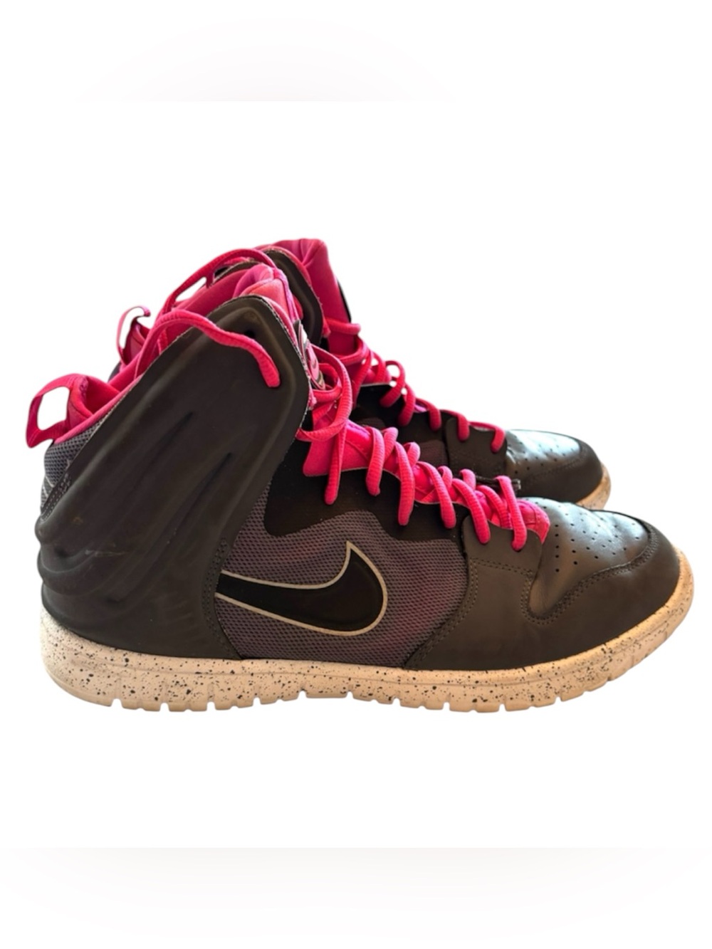 Nike Gray Pink Dunk Free Trainer high Sneakers SZ 10 Worn 1X